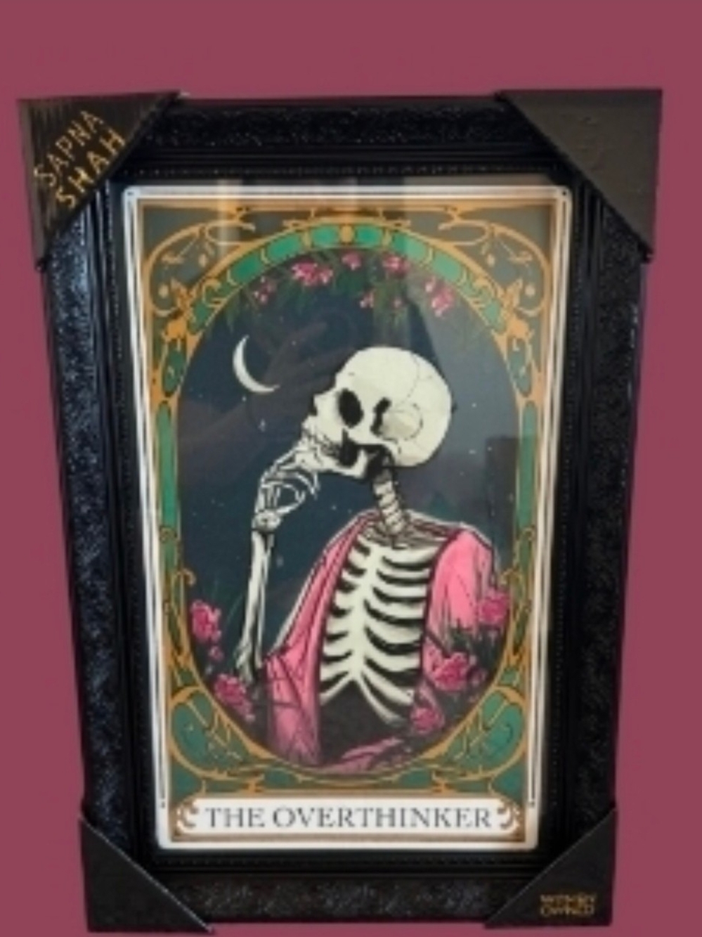 The Overthinker Framed Wall Art - Sapna Shah Tarot Collection Halloween
